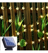 Trendpoint 30 Ledli Solar Çiçekli Gün Işığı Bayçe Aydınlatma Dekorasyon Güneş Enerjili