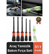 Özel Üretim Yumuşak Kıllı İç Dış Detaylı Oto Araç Araba Klima Uyumlu Temizlik Bakım Fırça Seti 5+1