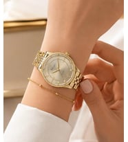 Ferrucci Milano Delüx Serisi Gold Renk Çelik Kordon&Kasa Kadın Kol Saati+Bileklik Hediyeli