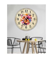 Retro Tasarımlı Duvar Saati 35X35 CM (Baskılı)