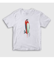 Presmono Unisex Çocuk Beyaz Cool Bird Kuş T-Shirt 290777tt (Beyaz)