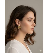 AKFECAN ÇELİK GOLD RENK KALP MODEL KÜPE (Altın Rengi)