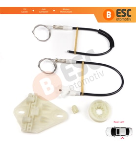 Renault Megane MK1 X64 1996-2003 4/5 Kapı 7700834343 İçin Arka Sol Kapı Cam Kriko Tamir Seti