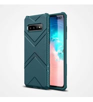 Galaxy S10 Kılıf Köşeleri Airbagli Parmak İzi Yapmayan Hank Silikon Kılıf (Yeşil)