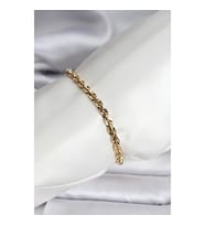 Mey İthalat® 14K Gold Renk Kaplama Burgu Zincir Model CM Kadın Bileklik