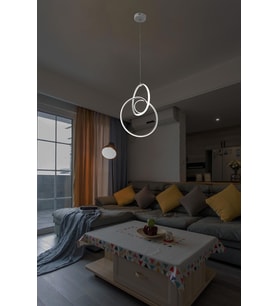 Ring Ledli Avize Günışığı (Beyaz)