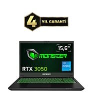 Mosnter Abra A5 V21.5.4 i5-12450H 16GB 1TB RTX3050 FDOS 15,6" 144 Hz Oyun Bilgisayarı