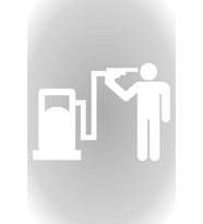Yakıt Deposu Kapağı Oto Sticker Beyaz 15*11 Cm
