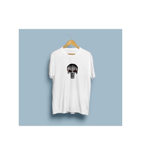 Oversize Punisher Baskılı Tasarım Unisex T-shirt (Beyaz)