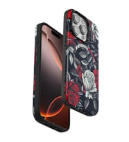 Onegif Apple İphone 14 Pro Flower Series Magsafe Kapak - Siyah