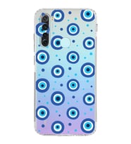 PrintiFy Xiaomi Redmi Note 8 ile Uyumlu Nazar Boncuğu 1 Baskılı Kamera Korumalı Şeffaf Silikon Kılıf