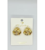 Çoklu Halka Geçişli Küpe – Gold Modern