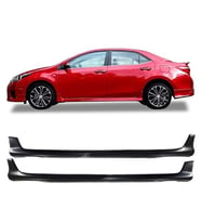 Toyota Corolla Twin Yan Marşpiyel Seti Plastik 2 Adet Mat Siyah 2013 2014 2015 2016 2017 2018 karlık+ek+bodykit