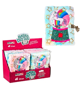 Peluş Hatıra Defteri Kilitli Unicorn Sulu Yıldız