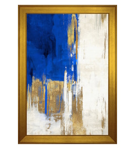 Soyut Şekiller Motifli Kanvas Tablo 50 x 70 cm Gold Çerçeve