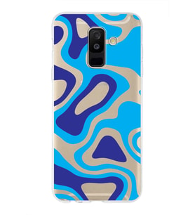 Samsung Galaxy A6 Plus (2018)  Kapak Renkli Desen Tasarımlı Şeffaf Silikon Kılıf