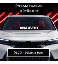 devran türkçe ön arka cam uyumlu sticker yazı - Büyük boy spor tuning modifiye etiket