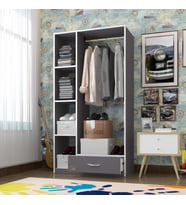 Kenzlife giysi dolabı mengühan 175*90*40 gri gardırop 1 çekmeceli