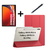 Samsung Galaxy Tab S9 FE Plus/S10 Plus/S9 Plus Kılıf SET PU Deri Smart Tablet Ki
