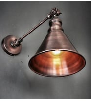 Retro Bakır Eskitme Mafsalı Aplik Rustik Aplik Okuma Lamabası