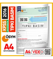 2016 KPSS Ortaöğretim/Lise ÖSYM Tıpkı Basım Çıkmış Soru Kitapçığı (Video Çözümlü Türkiye Geneli)