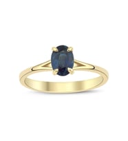 Safir Oval Tektaş Yüzük