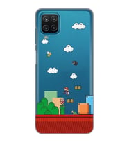 Samsung Galaxy A22 Uyumlu Süper Mario Tasarımlı Şeffaf Telefon Kılıfı