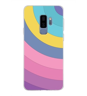 Samsung Galaxy S9 Plus Kapak Renk Cümbüşü Tasarımlı Şeffaf Silikon Kılıf