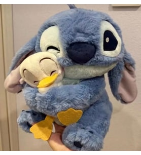 ördeğe sarılan sevimli arkadaş canlısı stitch 30 cm peluş stitch duck