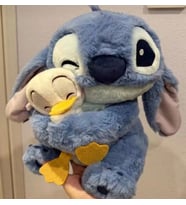 ördeğe sarılan sevimli arkadaş canlısı stitch 30 cm peluş stitch duck
