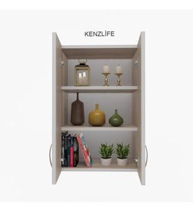 Kenzlife mutfak dolabı idil  060.040.32 crd 2 raflı kapaklı  ofis banyo kiler evrak kitaplık