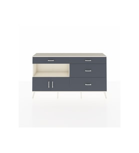 Arges Konsol Tek Raflı 4 Çekmeceli 2 Kapaklı 176x30x99 Aytaşı-Antrasit