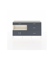 Arges Konsol Tek Raflı 4 Çekmeceli 2 Kapaklı 176x30x99 Aytaşı-Antrasit
