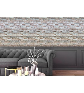 Doğal Taş 3D Kendinden Yapışkanlı Duvar Kaplama Kağıdı Paneli (Karışık)