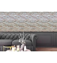 Doğal Taş 3D Kendinden Yapışkanlı Duvar Kaplama Kağıdı Paneli (Karışık)