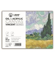 Vincent Oil & Acrylic Canvas White Tuval Dokulu Blok 300 gr 30x40 cm 10 Sayfa 