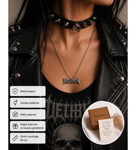 Megadeth Logo Kolye Unisex Metal Müzik Zincirli Aksesuar