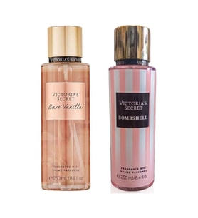 Victoria's Secret Bare Vanilla-Bombshell Vücut Spreyi Ikili Set 250 ml Kadınlar İçin Meyvemsi Çiçeksi Koku