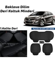 Hyundai  i30 2013-2017 Arası Siyah Deri Oto Koltuk Minderi