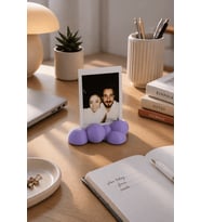 Cloud Polaroid Fotoğraf Standı - Instax Masaüstü Fotoğraf Tutucu - Mor