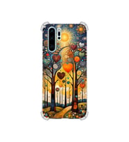 PrintiFy Huawei P30 Pro ile Uyumlu Düşlerin Dansı Serisi Yıldız Yolculuğu Tasarımlı Uv Baskılı Köşe Korumalı Antişok Kılıf