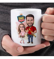 Mimar Baba ve Kızı Karikatürlü Kupa Bardak