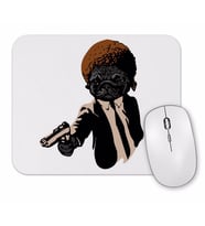 Silahlı Pug Köpek Mouse Pad