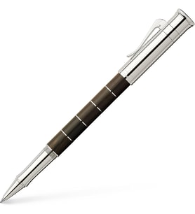 Graf Von Faber-Castell Anello Grenadilla Roller Kalem, Platin Kaplama, Dayanıklı Ahşap Gövde, Şık Ve