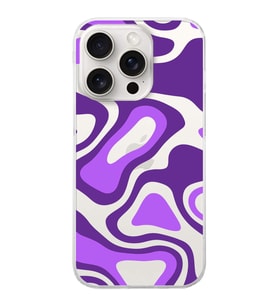 PrintiFy Apple iPhone 15 Pro Max Uyumlu Renkli Desen Tasarımlı Slim Fit Şeffaf Silikon Kılıf