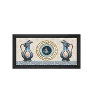 Etnik Motifli Kanvas Tablo 80 x 110 cm Siyah Çerçeve