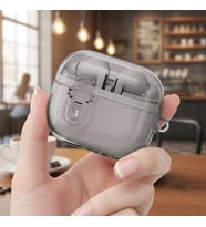 Lexroo Samsung Galaxy Buds 3 Kılıf Güvenli Kilitli Koruma Kılıfı Füme