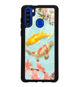 Reeder P13 Blue Max Uyumlu Koi Balığı Tasarımlı Glossy Telefon Kılıfı