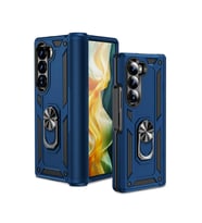 Samsung Galaxy Z Fold 6 Kılıf Yüzüklü Zırh Tank Vega (Mavi)