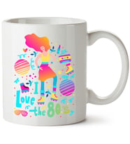 I love the 80s Baskılı Porselen Kupa Bardak